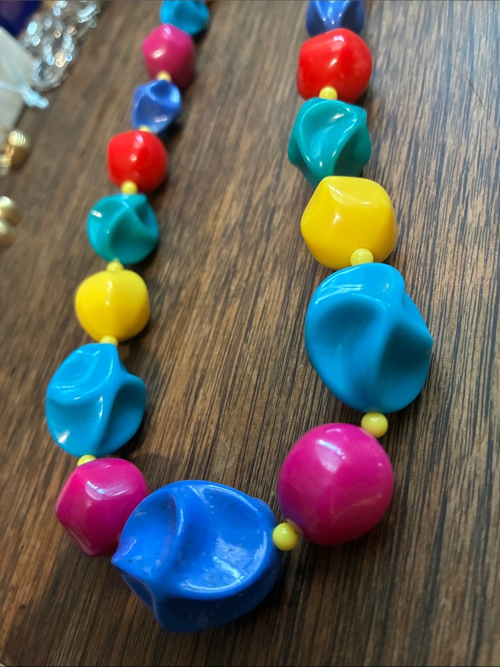 Multi - Colored Vintage Acrylic Necklace